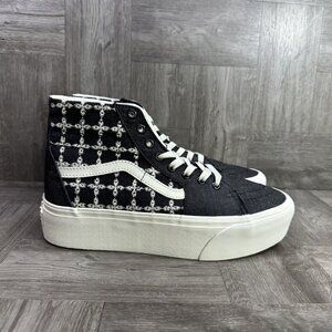 Vans Tapered Sk8-Hi Women's size 9.5 Dark Grey Denim Stacked Shoes